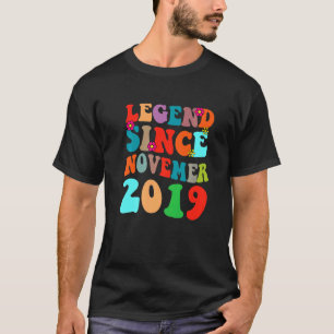 Camiseta Legenda Desde Novembro De 2019 Vintage Aniversário