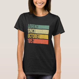 Camiseta Legenda desde outubro de 1957 65 anos 65 anos Nasc
