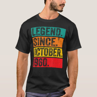 Camiseta Legenda desde outubro de 1960 62º Aniversário Retr