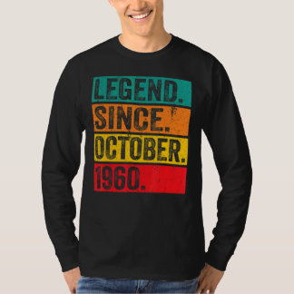 Camiseta Legenda desde outubro de 1960 62º Aniversário Retr