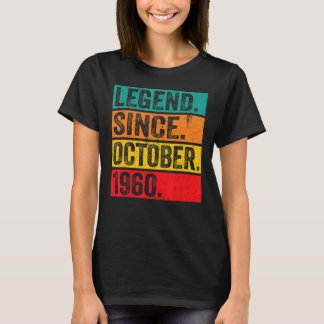 Camiseta Legenda desde outubro de 1960 62º Aniversário Retr