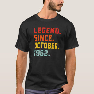 Camiseta Legenda desde outubro de 1962 60º Aniversário Vint