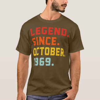 Camiseta Legenda desde outubro de 1969 53º aniversário Vint