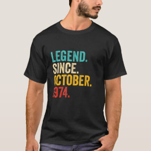 Camiseta Legenda desde outubro de 1974 48 anos 48 anos