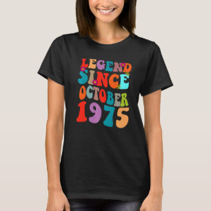 Camiseta Legenda Desde Outubro De 1975 Vintage Birthday Ret