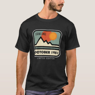 Camiseta LEGENDA DESDE OUTUBRO DE 1981 - ENGRAÇADO anivers