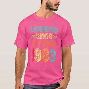 Camiseta Legenda desde outubro de 1983 Retro 39 anos 39