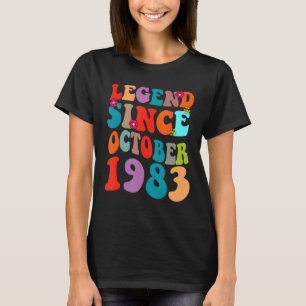 Camiseta Legenda Desde Outubro De 1983 Vintage Birthday Ret