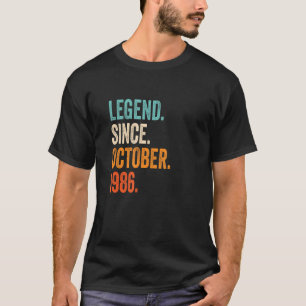 Camiseta Legenda desde outubro de 1986 36º Aniversário