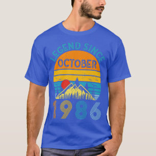 Camiseta Legenda desde outubro de 1986 Vintage 36 anos