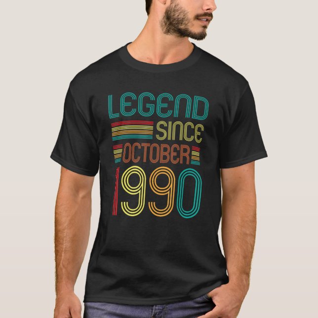 Camiseta Legenda desde outubro de 1990 32º Aniversário Retr (Frente)