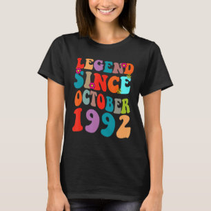 Camiseta Legenda Desde Outubro De 1992 Vintage Birthday Ret