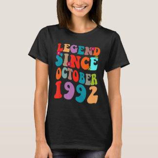 Camiseta Legenda Desde Outubro De 1992 Vintage Birthday Ret