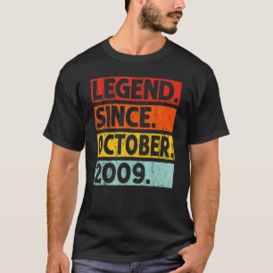 Camiseta Legenda Desde Outubro De 2009 13 Aniversário 13 An