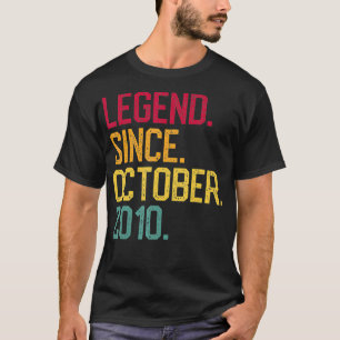 Camiseta Legenda Desde Outubro De 2010 12 Aniversário Prese