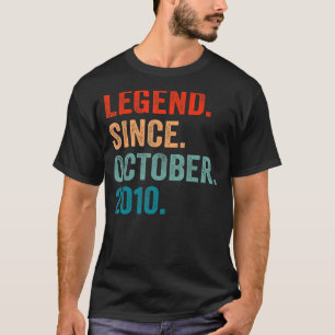 Camiseta Legenda Desde Outubro De 2010 Aniversário De 12 12
