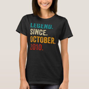 Camiseta Legenda Desde Outubro De 2010 Aniversário De 12 12