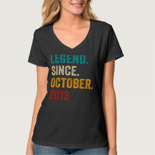 Camiseta Legenda Desde Outubro De 2013 9º Aniversário 9 Ano