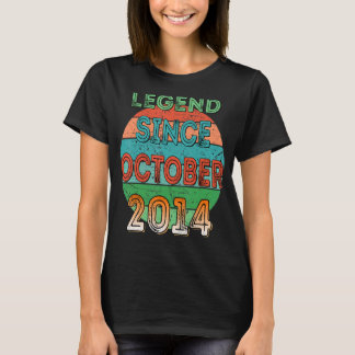 Camiseta Legenda desde outubro de 2014 Engraçado 8º anivers