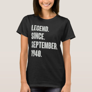 Camiseta Legenda desde setembro de 1940 82 anos 82 anos