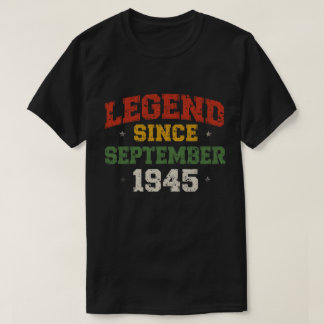 Camiseta Legenda desde setembro de 1945 Retro Vintage Desig