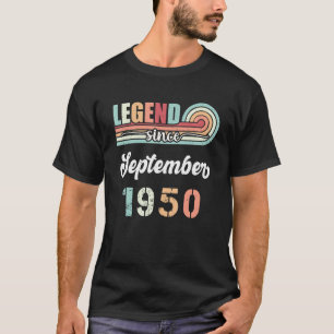 Camiseta Legenda Desde Setembro De 1950 72 Anos Vintage B