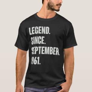 Camiseta Legenda desde setembro de 1961 Bir de 61 anos, 61