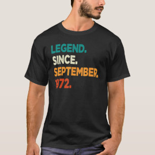 Camiseta Legenda desde setembro de 1972 50º aniversário 50 