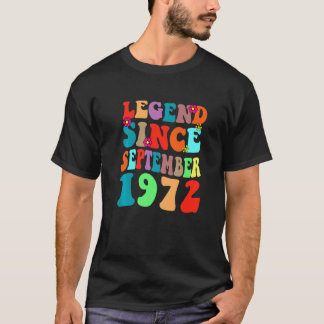 Camiseta Legenda Desde Setembro De 1972: Retro De Aniversár