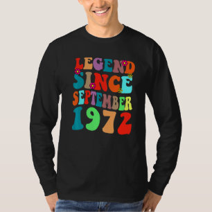 Camiseta Legenda Desde Setembro De 1972: Retro De Aniversár