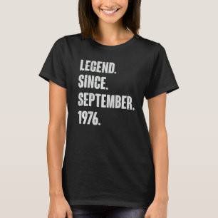 Camiseta Legenda desde setembro de 1976 46 anos 46 anos Nas