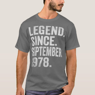 Camiseta Legenda Desde Setembro De 1978, Nascimento De 44 4