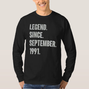 Camiseta Legenda desde setembro de 1991 31 anos 31 anos