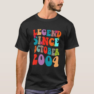 Camiseta Legenda Desde Setembro De 2004 Vintage Aniversário