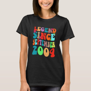 Camiseta Legenda Desde Setembro De 2004 Vintage Aniversário