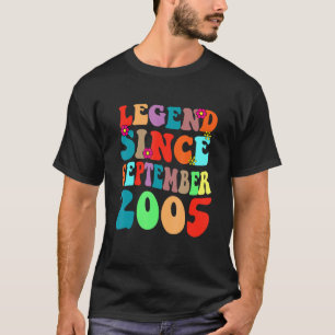 Camiseta Legenda Desde Setembro De 2005 Vintage Birthday Re