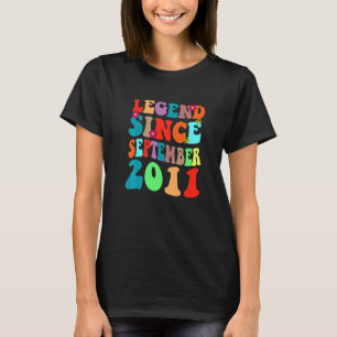 Camiseta Legenda Desde Setembro De 2011 Vintage Birthday Re