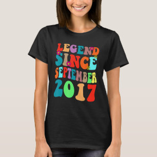 Camiseta Legenda Desde Setembro De 2017 Vintage Aniversário