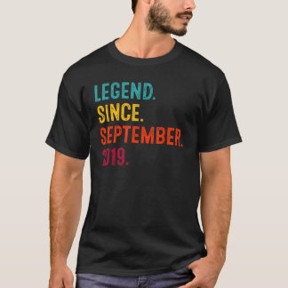 Camiseta Legenda desde setembro de 2019 aniversário de 3 an