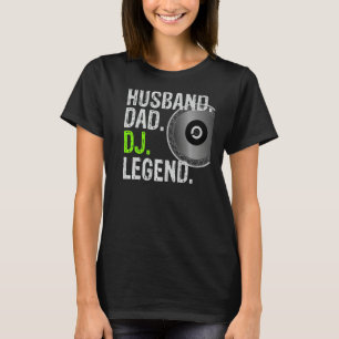 Camiseta Legenda DJ do Pai Marido Mens - DJ Design Premium_