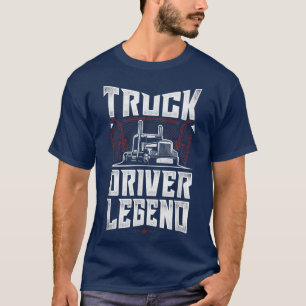 Camiseta Legenda do driver do caminhão de caminhões de cami