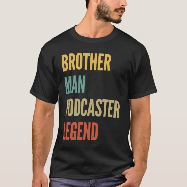 Camiseta Legenda do Irmão Homem Podcaster (Frente)