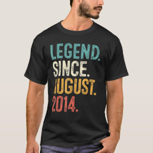 Camiseta Legenda do menino de 8 anos de idade desde 2 de ag