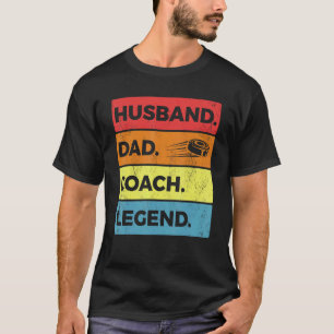 Camiseta Legenda do Pai do treinador de hóquei em gelo