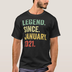 Camiseta Legenda do segundo aniversário de 2 anos desde jan