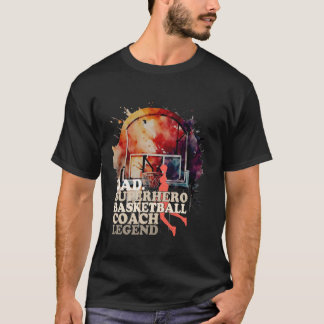 Camiseta Legenda do treinador de basquete de super-herói pa