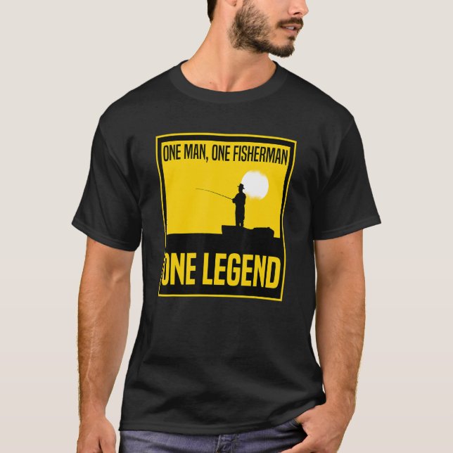 Camiseta Legenda dos pescadores da pesca legal (Frente)