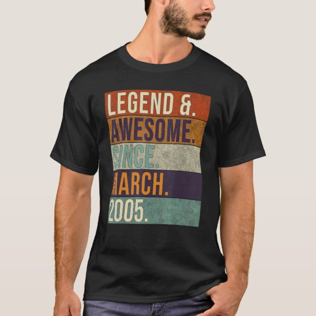 Camiseta Legenda e Espetacular Desde Março De 2005 Retro Bi (Frente)