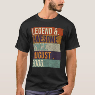 Camiseta Legenda e incrível desde agosto de 2006 Retro Birt