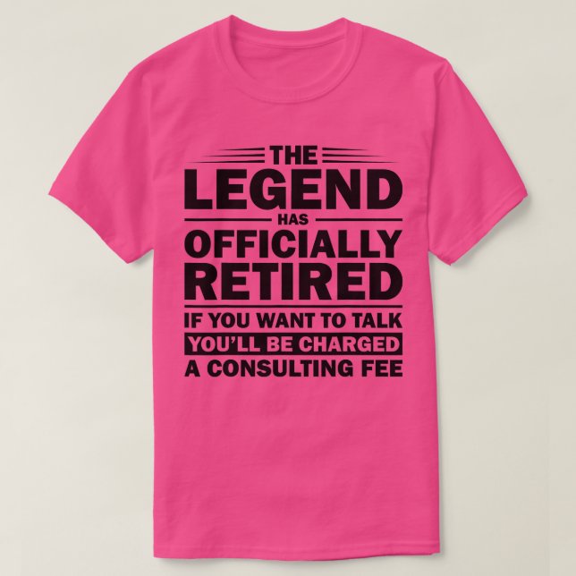 Camiseta Legenda Engraçada Retiree M. Oficialmente Reformad (Frente do Design)